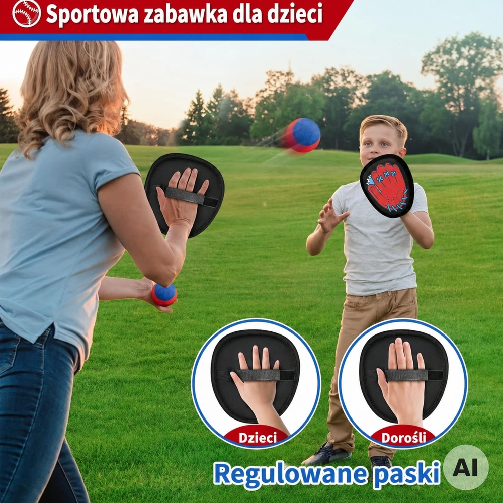 WOOPIE Skill Game Catch the Ball Paddle For Children Ball Catcher 5 pcs.