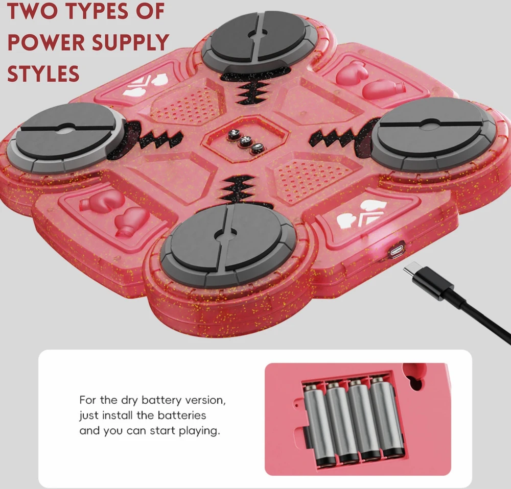 WOOPIE Smart Musical Boxing Shield Bluetooth Rožinis 11 pcs.