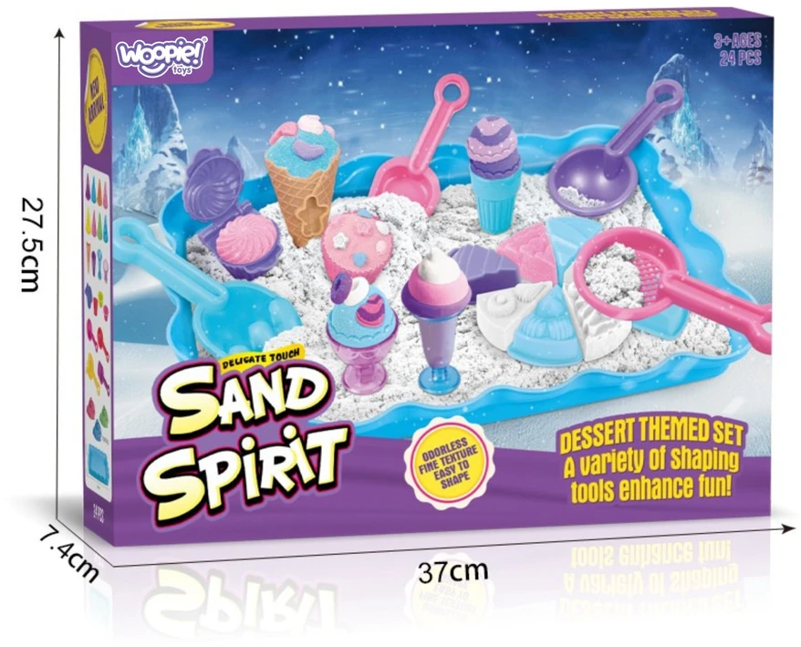 WOOPIE SMĖLIO FĖJOS kinetinio smėlio rinkinys ledų desertai 24 vnt.