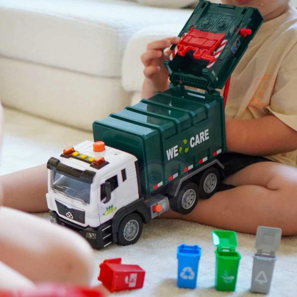 Woopie Šiukšliavežė Automobilis 1:10 - Mokomasis Žaidimas Su Atliekų Rūšiavimu