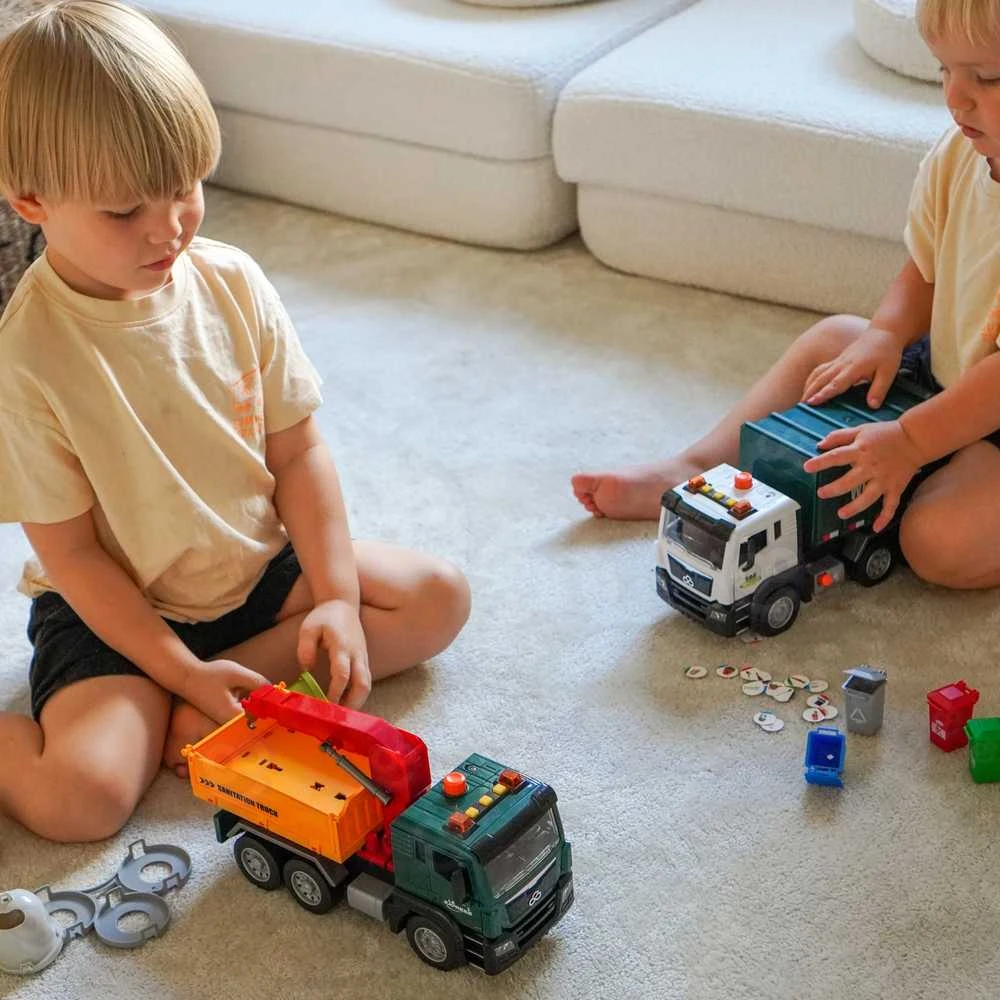 Woopie Šiukšliavežė Automobilis 1:10 - Mokomasis Žaidimas Su Atliekų Rūšiavimu