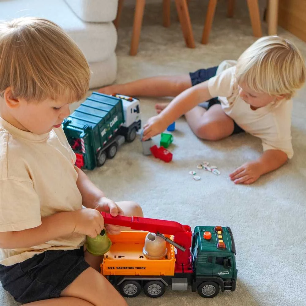 Woopie Šiukšliavežė Automobilis 1:10 - Mokomasis Žaidimas Su Atliekų Rūšiavimu