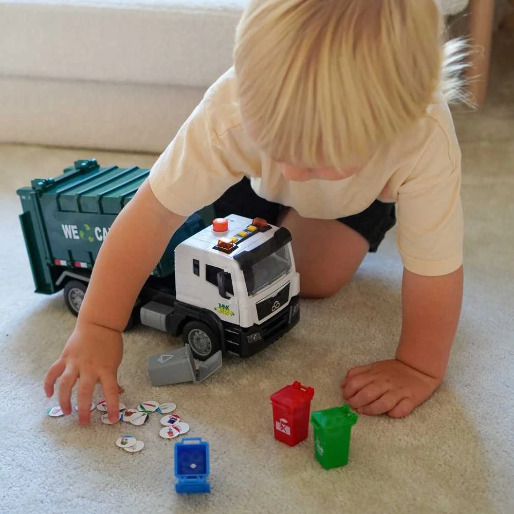 Woopie Šiukšliavežė Automobilis 1:10 - Mokomasis Žaidimas Su Atliekų Rūšiavimu