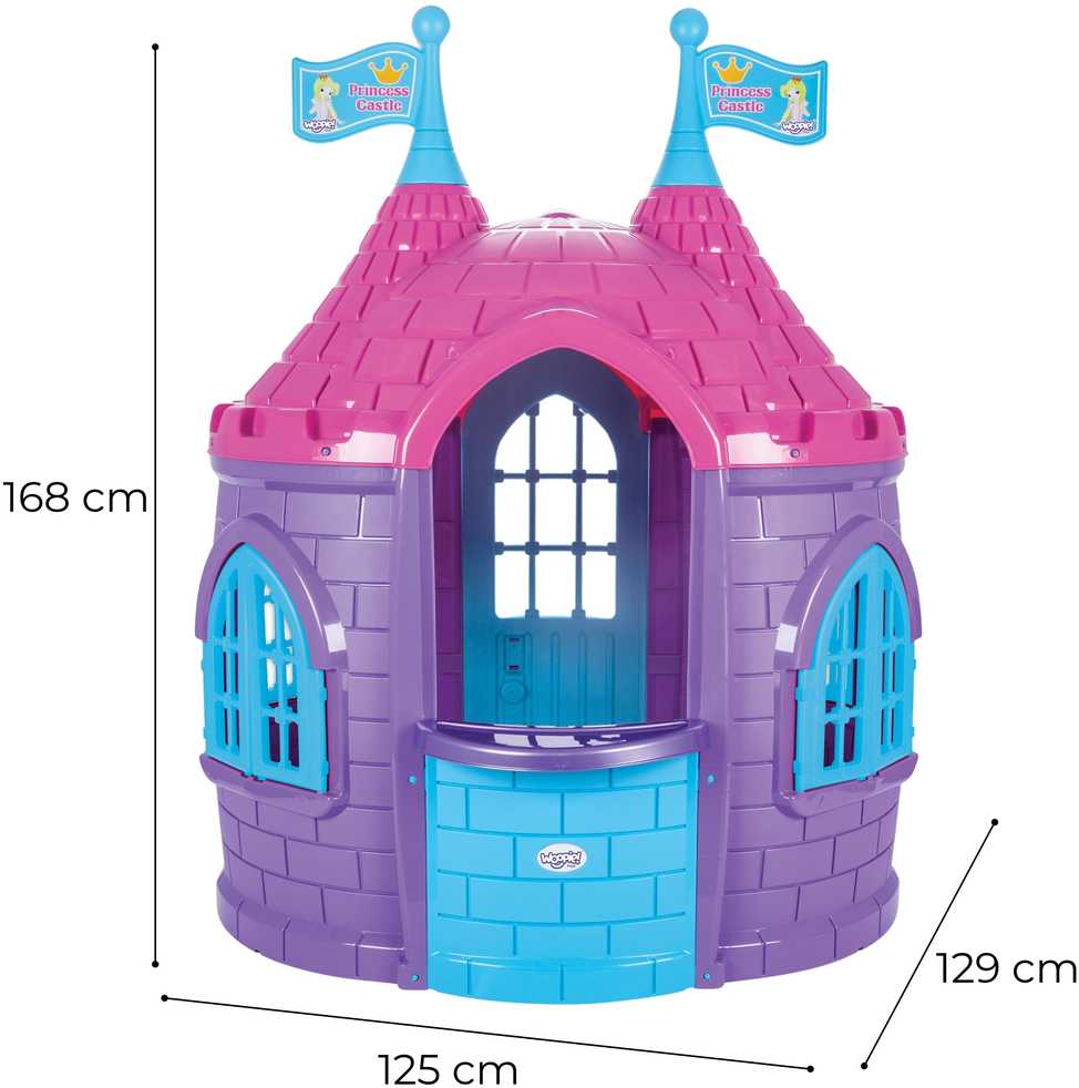 WOOPIE sodo namo pilis, skirta princesei ir riterio violetinei
