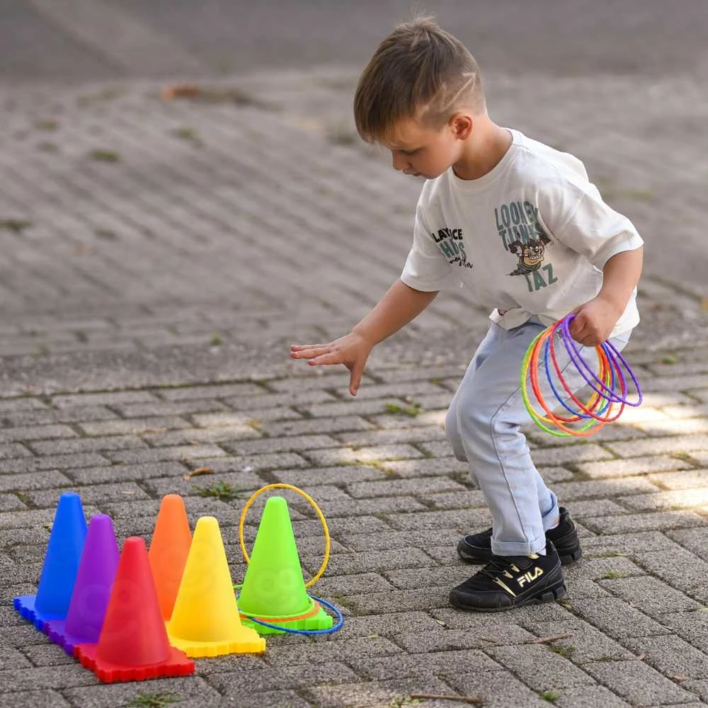 Woopie Gamybos 3in1 Žaidimų Rinkinys Laukui - Pachołkai, Žiedai, Maišeliai
