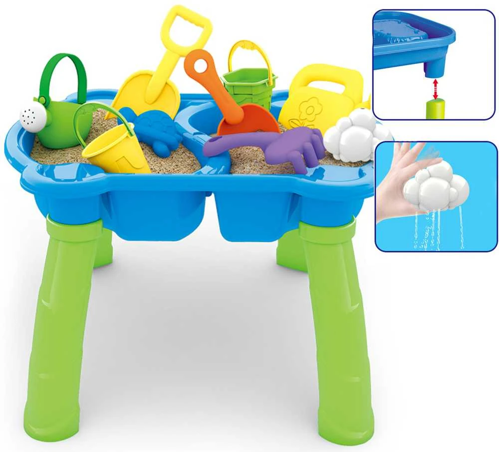 WOOPIE 46484 Vandens stalas 2in1 Smėlio dėžė 9 akc.