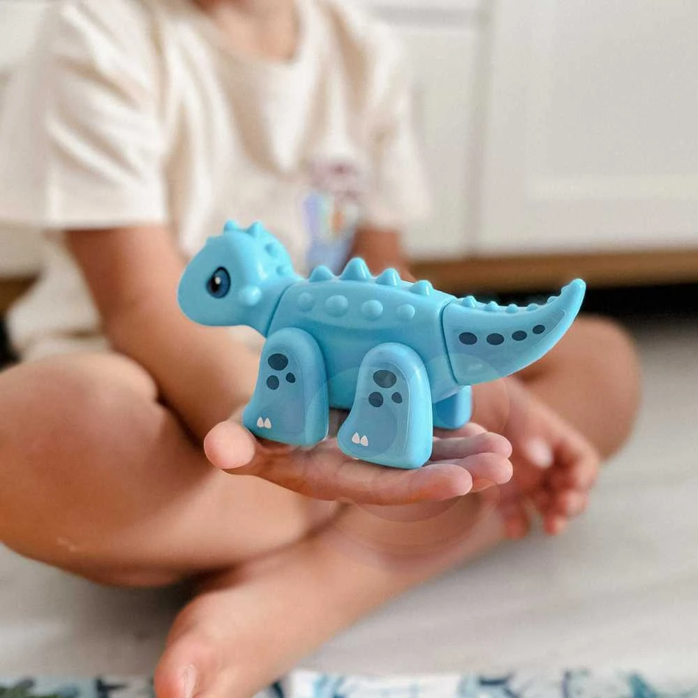 WOOPIE Konstrukcinis Rinkinys 2-in-1 Stalo Žaidimas Dinozaurai + Kauliukas 46 vnt.