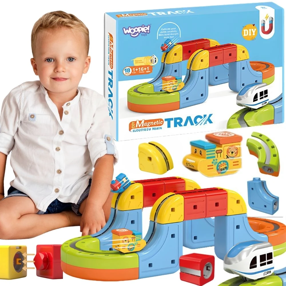 WOOPIE magnetinės kaladėlės Levituojantis takelis 18 vnt.