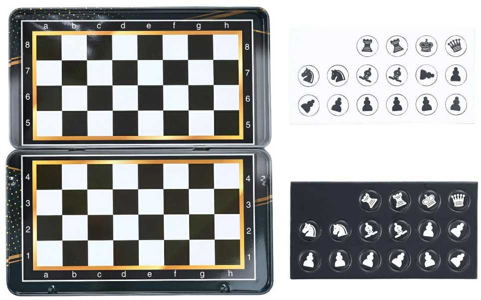 Woopie Magnetinės Šachmatai ir Checkers 2in1 Kelioninė Žaidimų Rinkinys