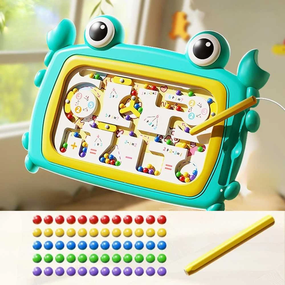 Magnetinė Montessori lavinamoji lenta su labirintu Krabas Woopie
