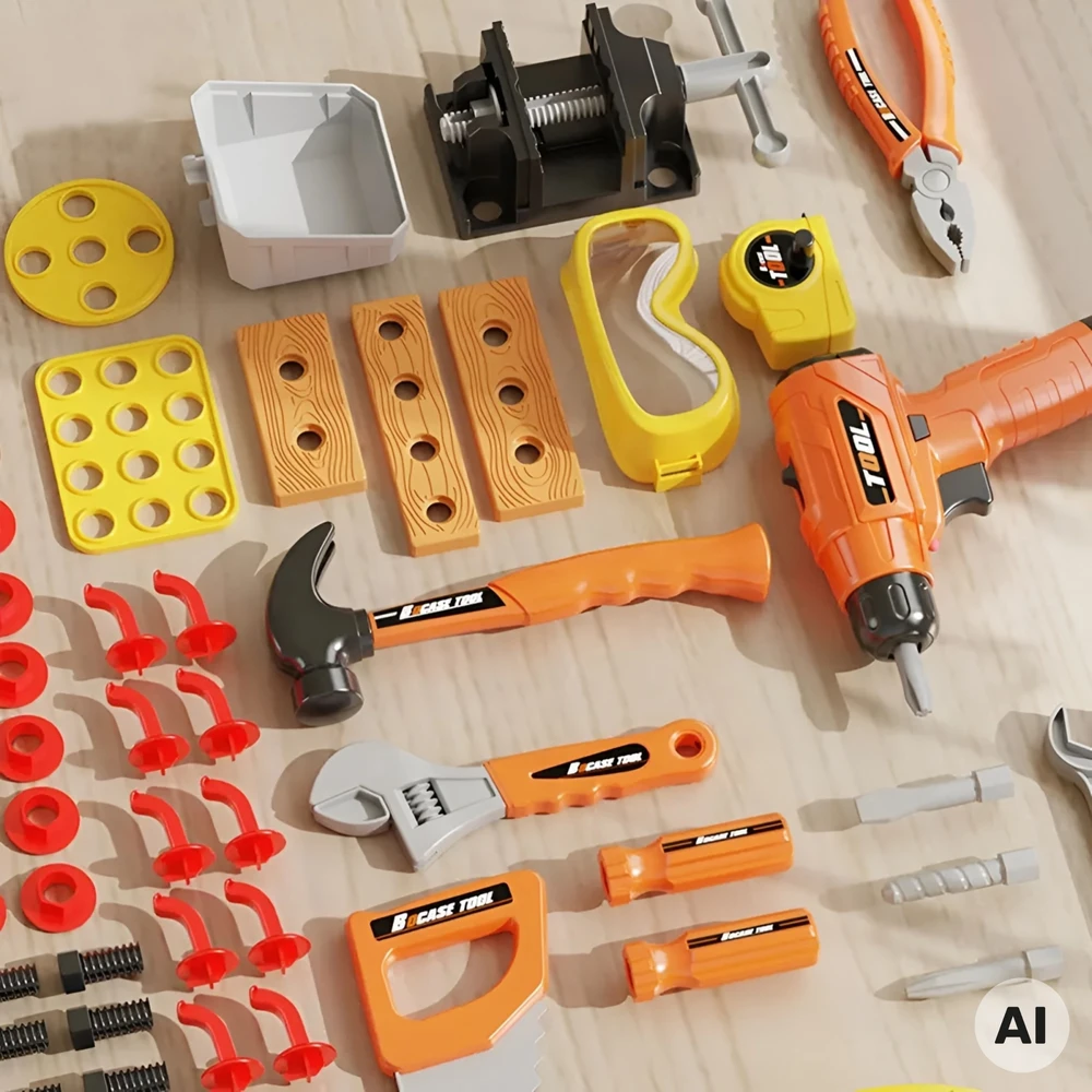 WOOPIE Tool Table for Little Handyman 90 pcs.