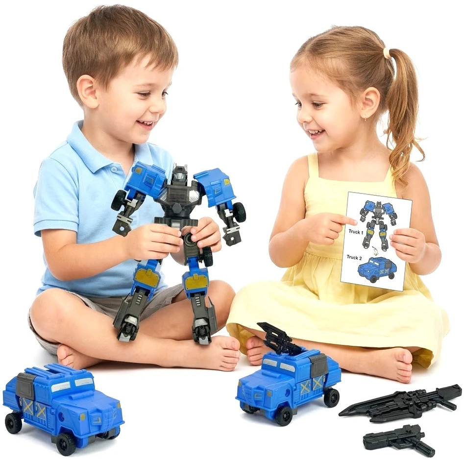 WOOPIE 53897 transformuojantis robotas 2in1 kovos transporto priemonė