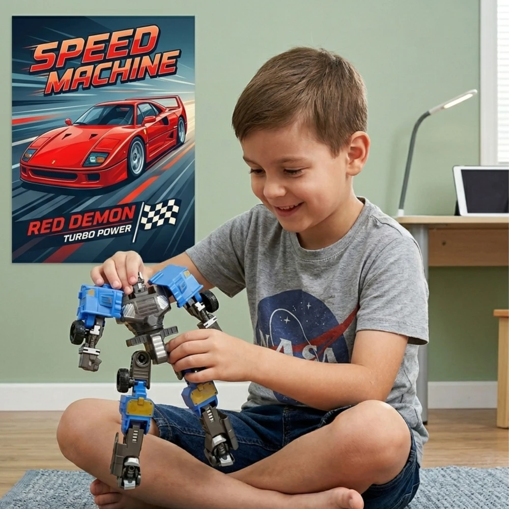 WOOPIE 53897 transformuojantis robotas 2in1 kovos transporto priemonė