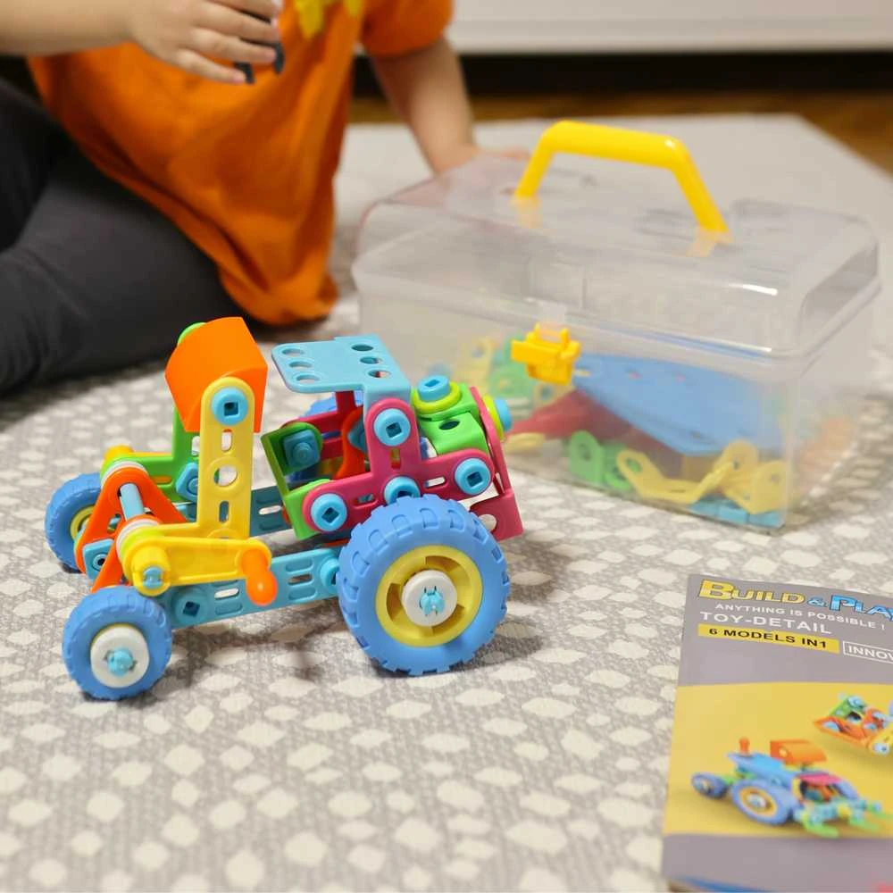 Konstruktorių rinkinys 6 in 1 transporto priemonės WOOPIE 118 detalių STEM
