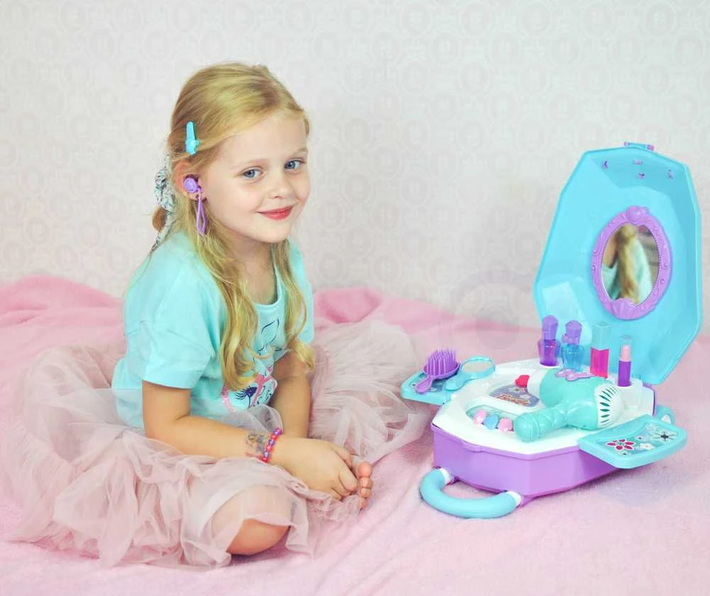 WOOPIE kosmetinis staliukas mergaitėms 2in1 - Grožio salonas lagamine