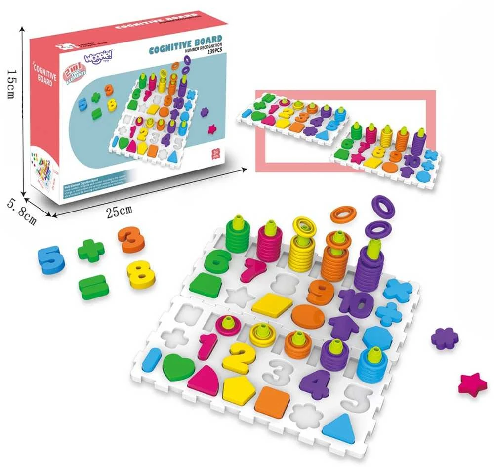 Woopie Montessori Dėlionė - Mokomasis Žaidimas su Rašmenimis ir Skaičiais - 139 Elementai