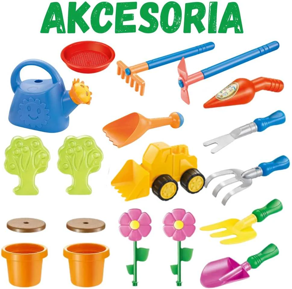 WOOPIE 49751 Vandens stalas 2in1 Smėlio dėžė 13 Akc.