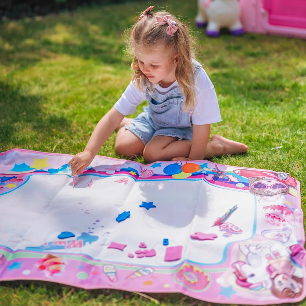 Woopie Piešimo Kilimėlis 2in1 XXL 100x70cm Šviečiantis Tamsoje