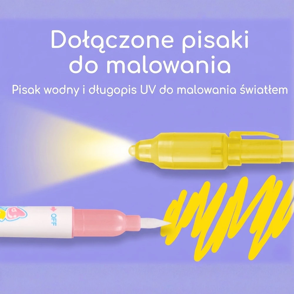Woopie Piešimo Kilimėlis 2in1 XXL 100x70cm Šviečiantis Tamsoje