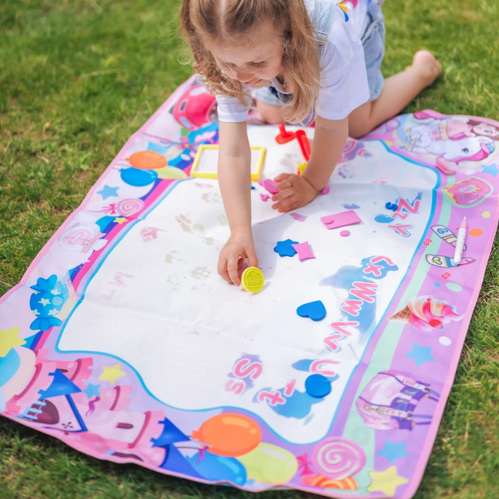 Woopie Piešimo Kilimėlis 2in1 XXL 100x70cm Šviečiantis Tamsoje