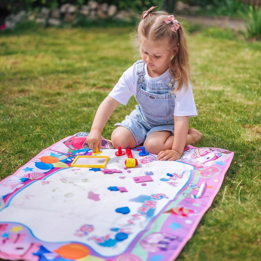 Woopie Piešimo Kilimėlis 2in1 XXL 100x70cm Šviečiantis Tamsoje