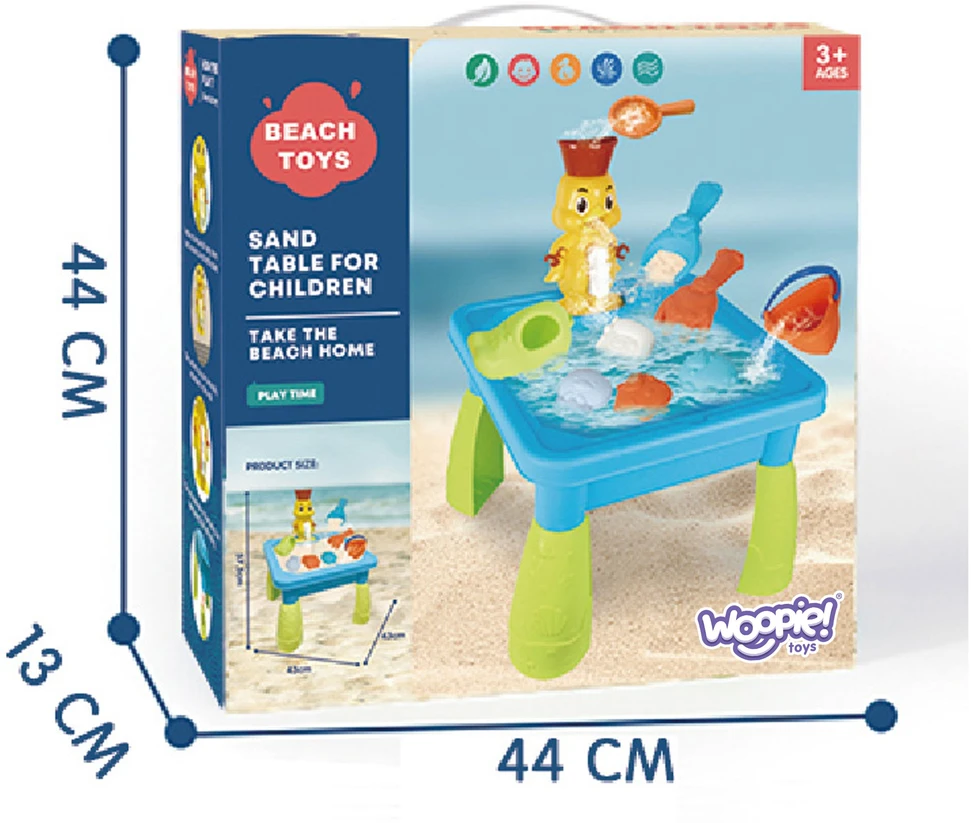 Woopie vandens stalas 2in1 Sandbox antis krioklys 9 AKC.