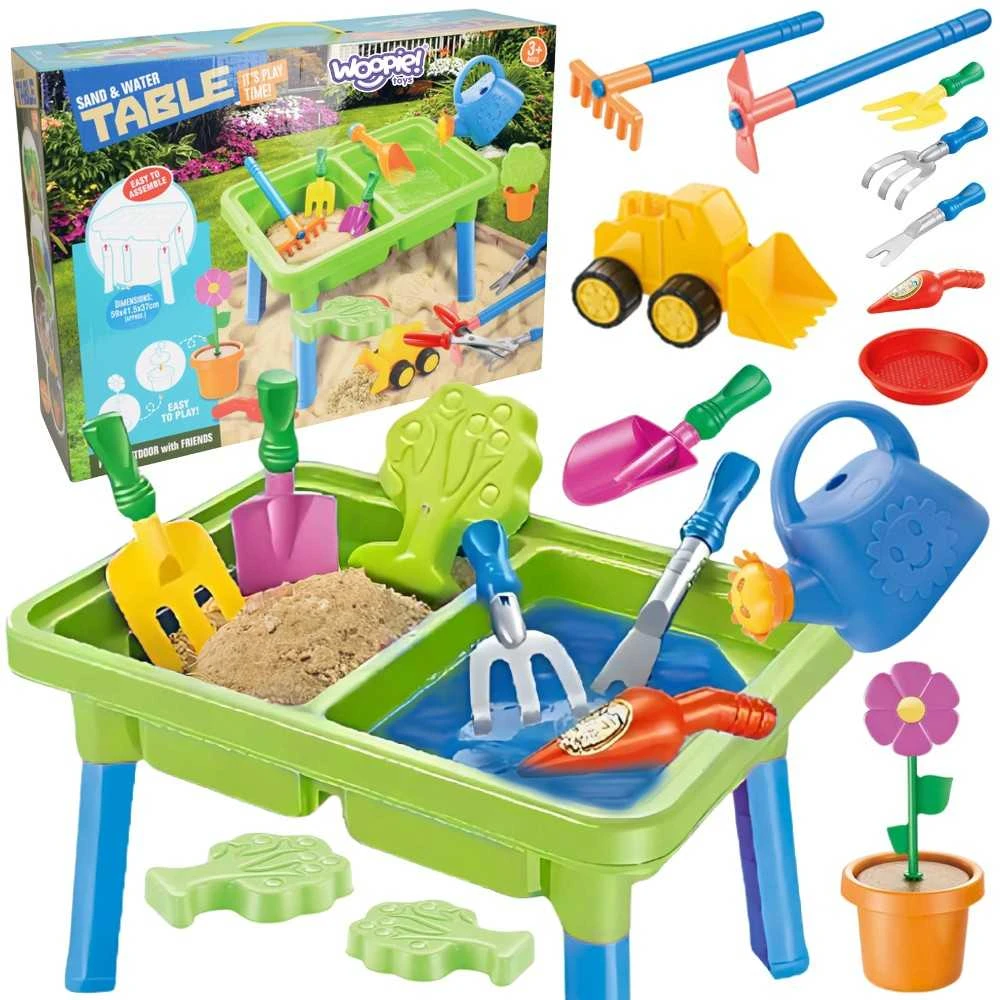 WOOPIE 49751 Vandens stalas 2in1 Smėlio dėžė 13 Akc.