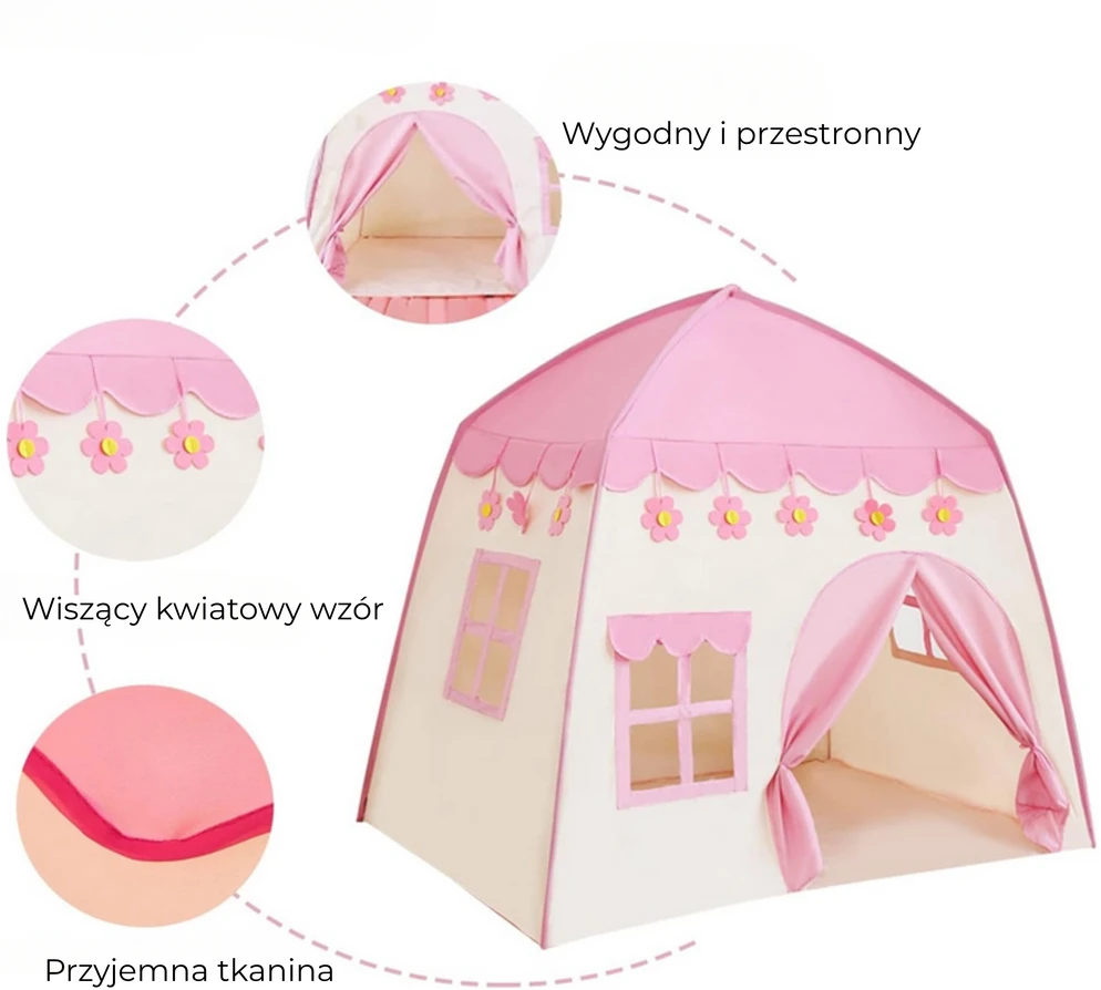 Woopie Wooopie XXL vaikiškas palapinės–namelio rinkinys su grindimis