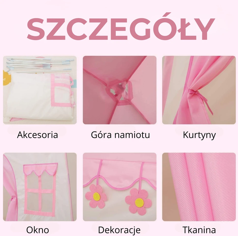 Woopie Wooopie XXL vaikiškas palapinės–namelio rinkinys su grindimis