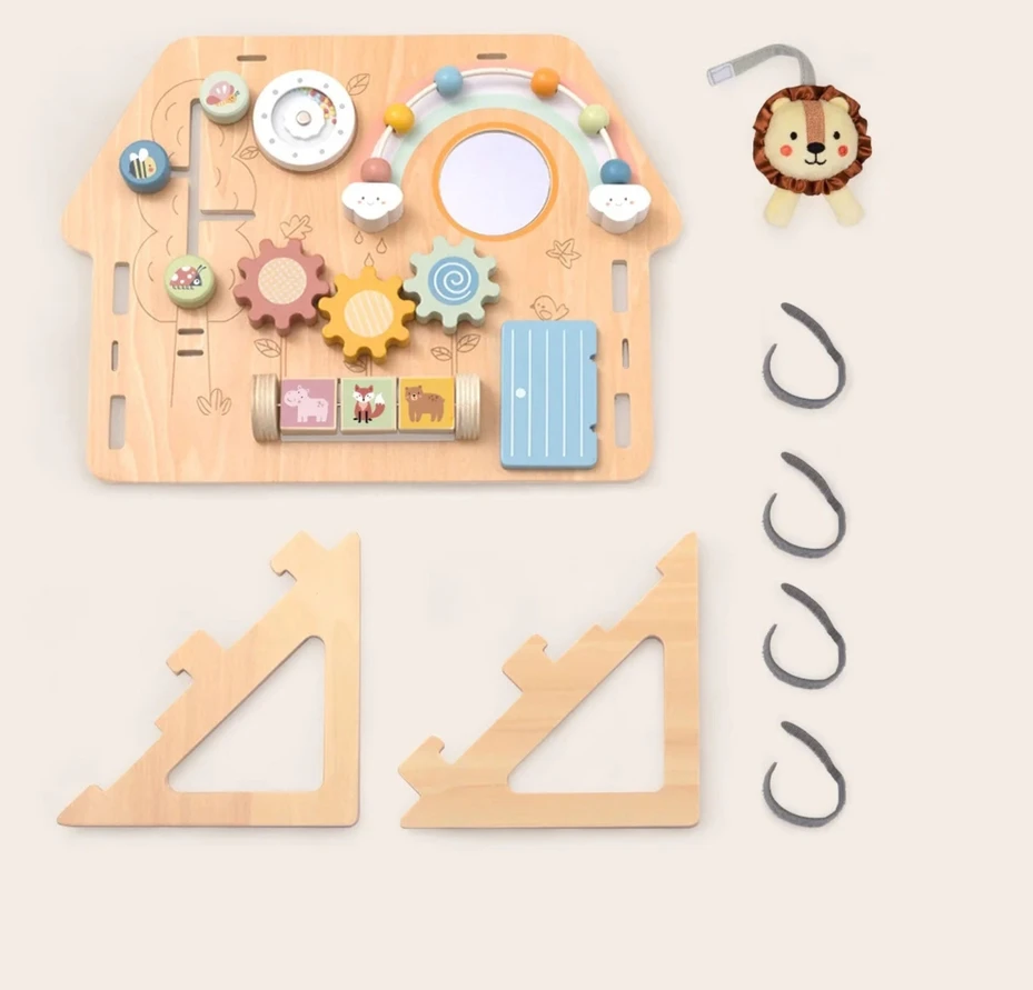 WOOPIE Žalias 2-in-1 House Manipulation Board 8 pcs.