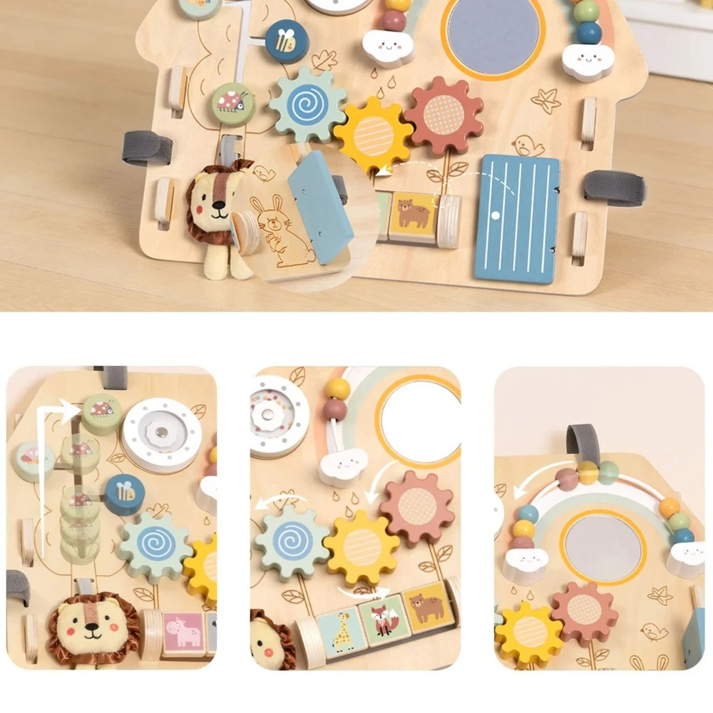 WOOPIE Žalias 2-in-1 House Manipulation Board 8 pcs.