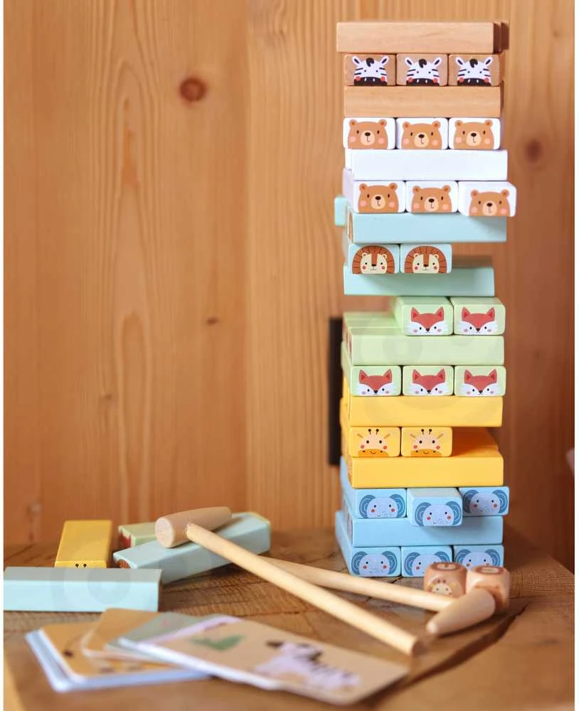 WOOPIE žaidimas Jenga Gyvūnų bokštas