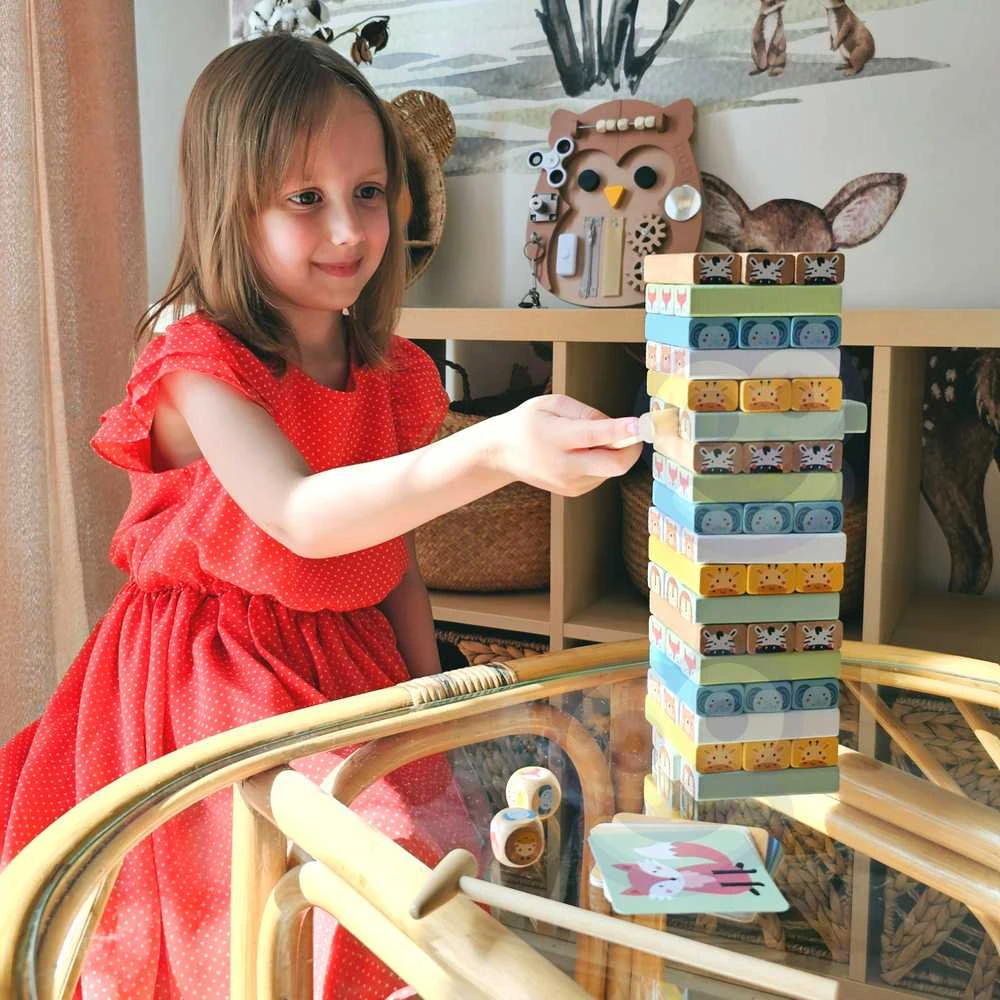 WOOPIE žaidimas Jenga Gyvūnų bokštas