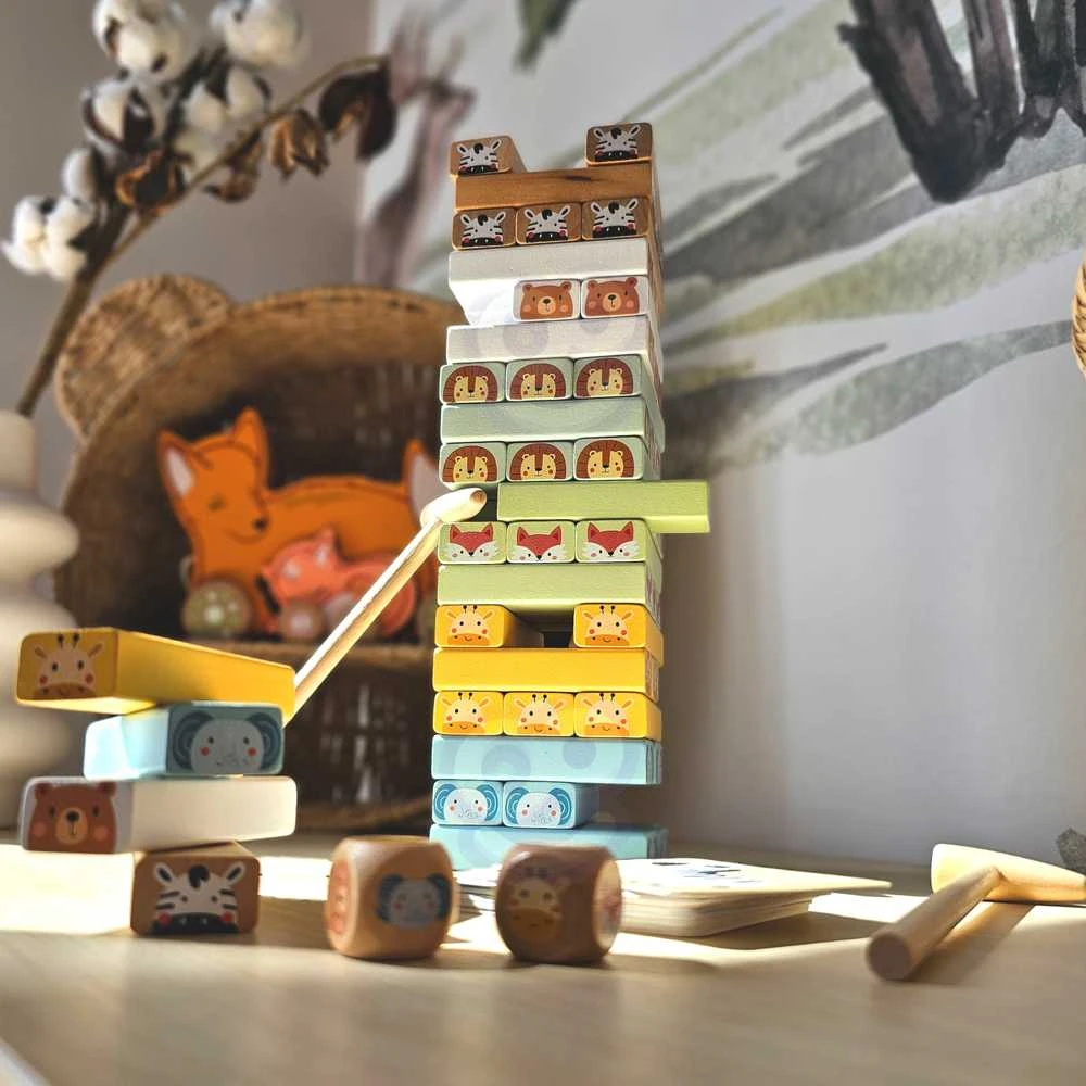 WOOPIE žaidimas Jenga Gyvūnų bokštas