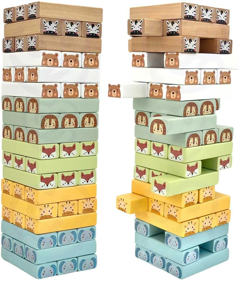 WOOPIE žaidimas Jenga Gyvūnų bokštas