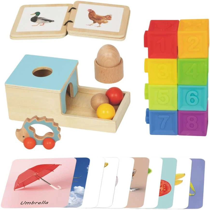 Montessori edukacinis rinkinys WOOPIE Žalias XXL 6in1 7–8 mėn
