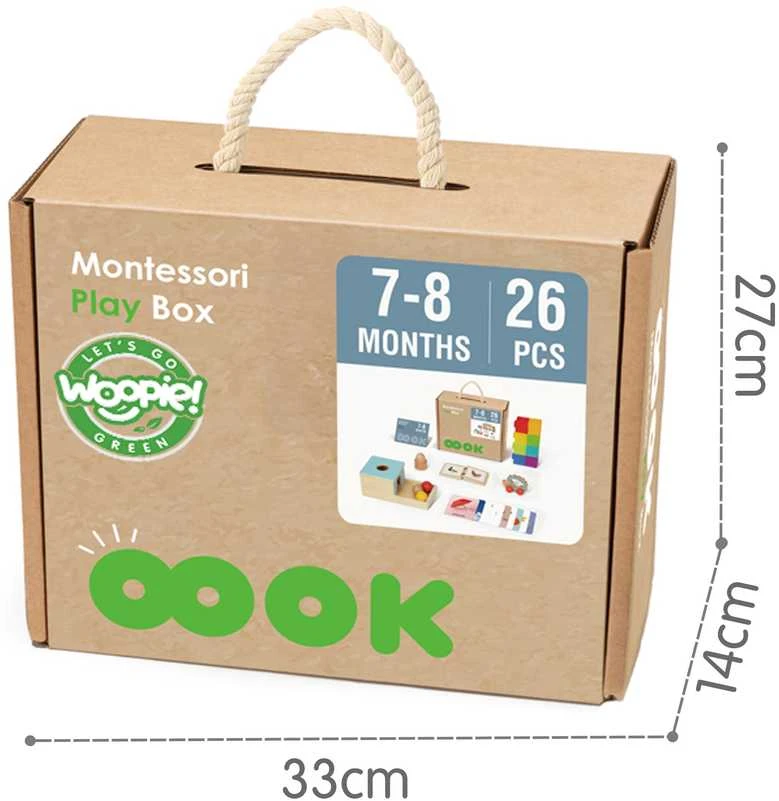 Montessori edukacinis rinkinys WOOPIE Žalias XXL 6in1 7–8 mėn