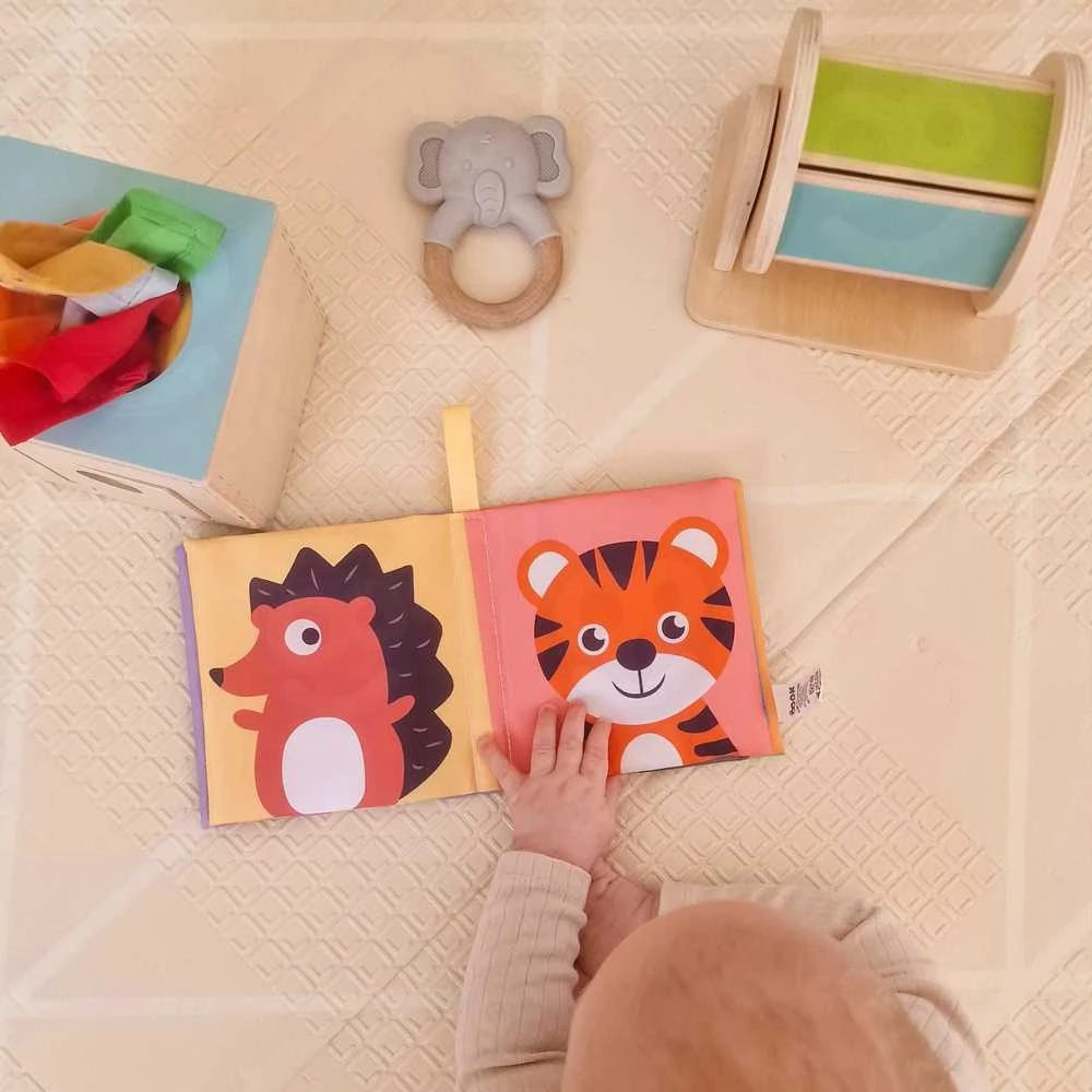 WOOPIE Žalias Montessori sensorinė dėžė 6in1 kūdikiams