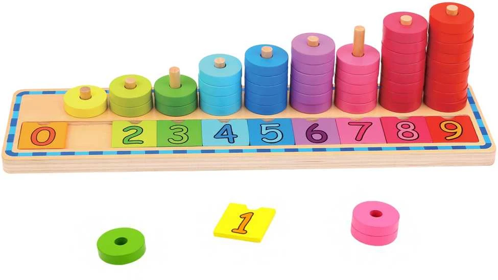 Medinė dėlionė skaičiavimui WOOPIE Žalias Montessori