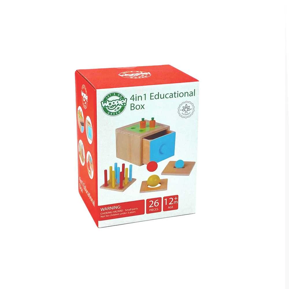 WOOPIE Žaislai Medinė Edukacinė Dėžutė Montessori