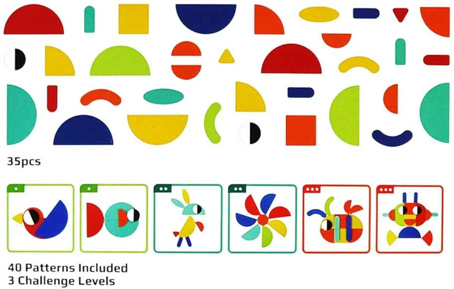 Medinė Montessori dėlionė WOOPIE Žalias 55vnt