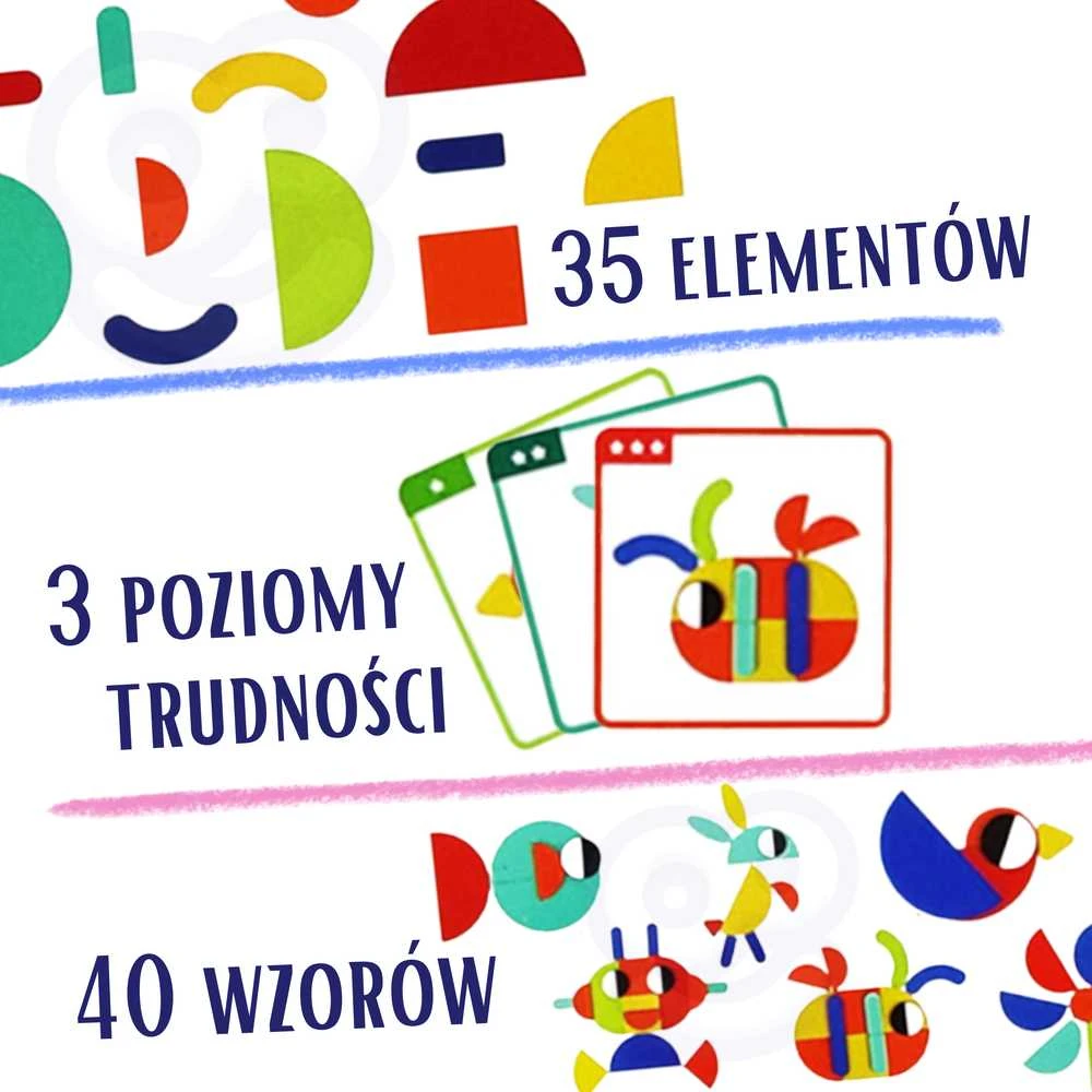 Medinė Montessori dėlionė WOOPIE Žalias 55vnt