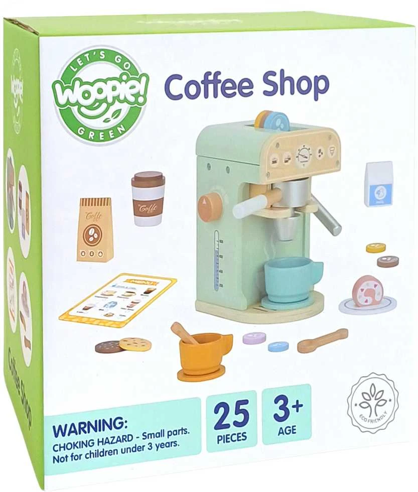Medinis kavos aparatas su priedais Barista WOOPIE Žalias