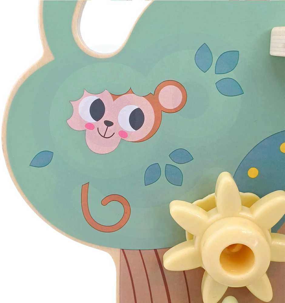 Medinis Montessori aktyvių veiklų medelis – kulodromas 4in1 WOOPIE Žalias