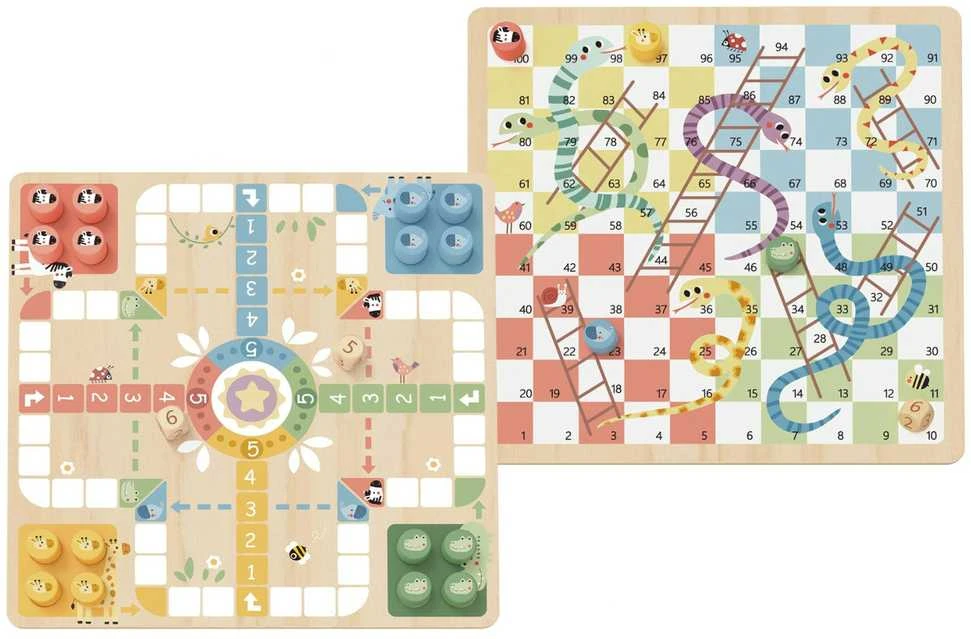 Medinis stalo žaidimų rinkinys Ludo Woopie Žalias