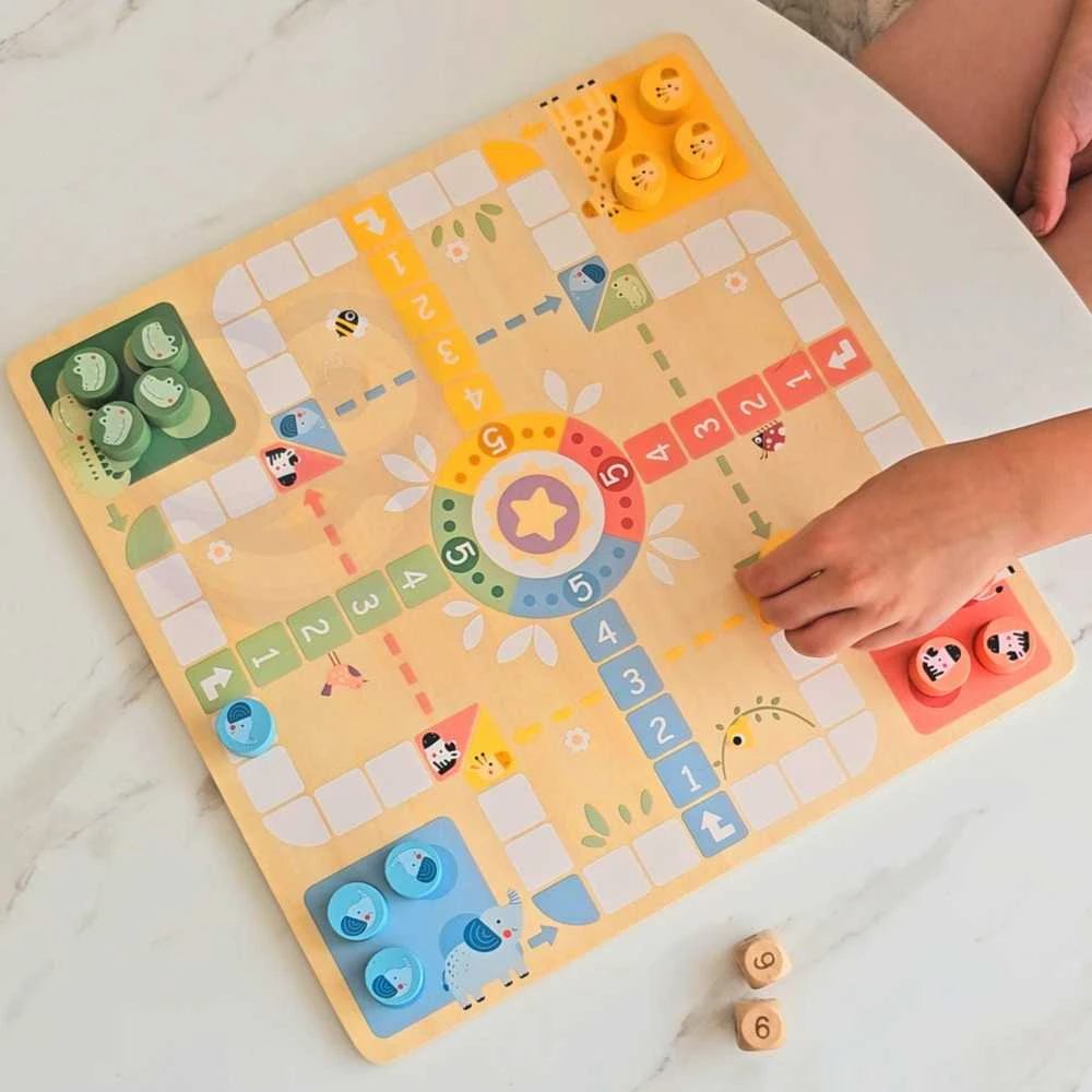 Medinis stalo žaidimų rinkinys Ludo Woopie Žalias