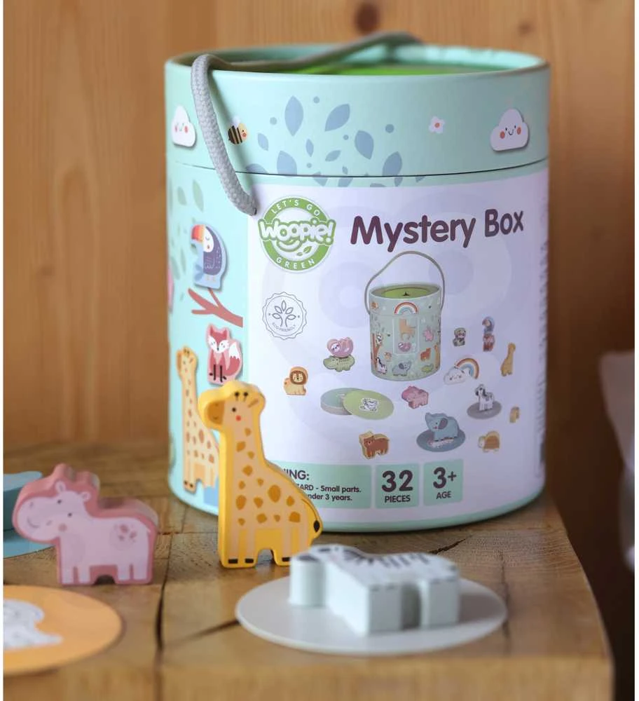Woopie Žaidimas Mysterious Box 32 elementai Medinis