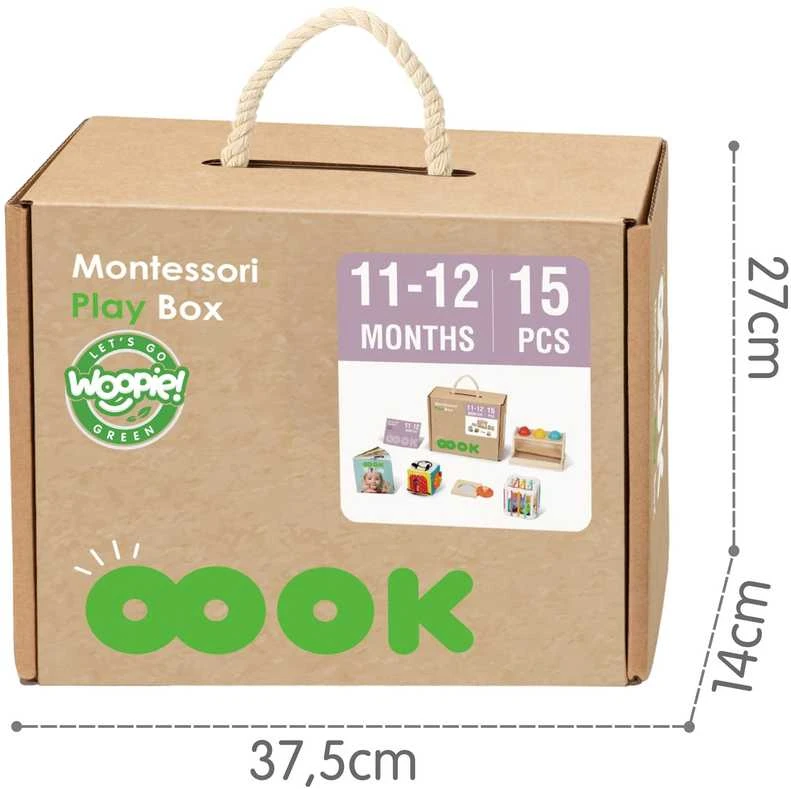 Montessori edukacinė dėžutė WOOPIE Žalias 5in1 kūdikiams