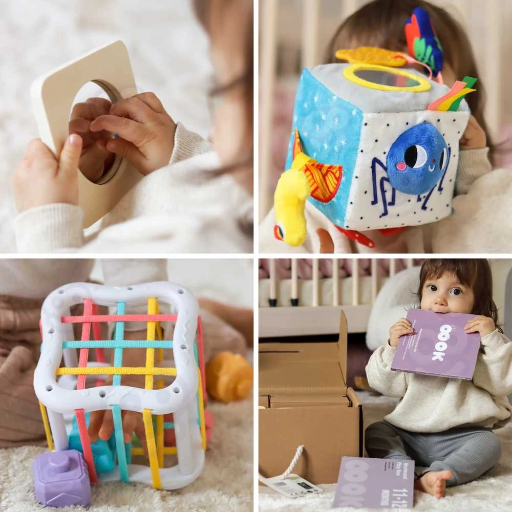 Montessori edukacinė dėžutė WOOPIE Žalias 5in1 kūdikiams