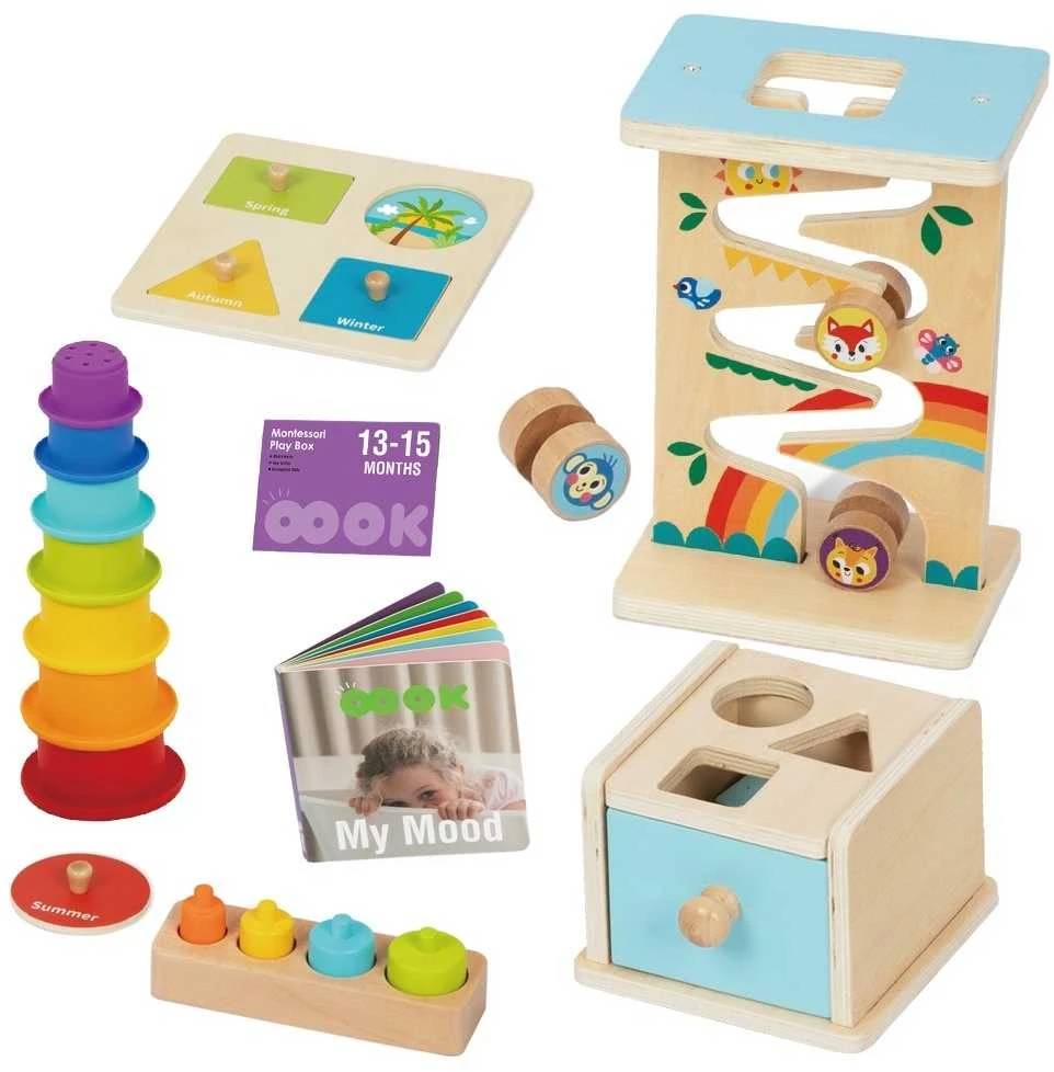 Montessori edukacinis rinkinys WOOPIE Žalias 6in1 13–15 mėn